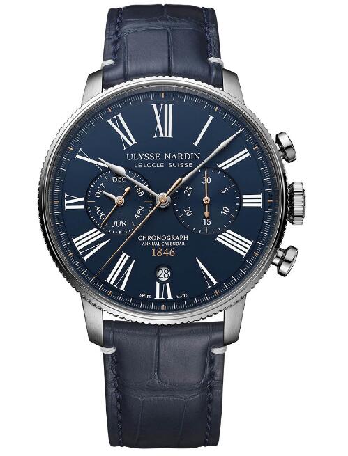 Ulysse Nardin Marine Torpilleur Annual Chronograph Blue Limited Edition 44mm 1533-320LE-3A-175/1B Replica Watch